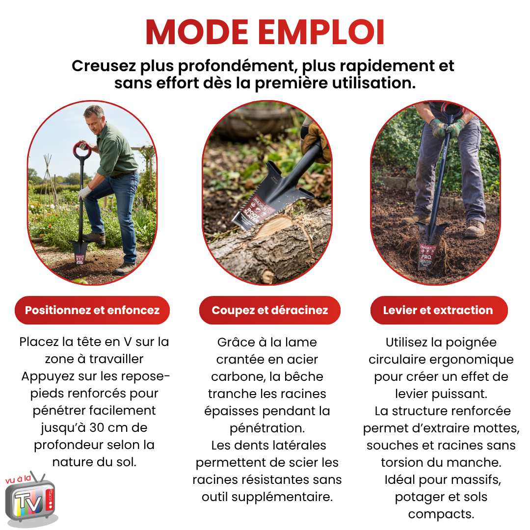 Bêche Professionnelle Spécial Massifs RootSlayer