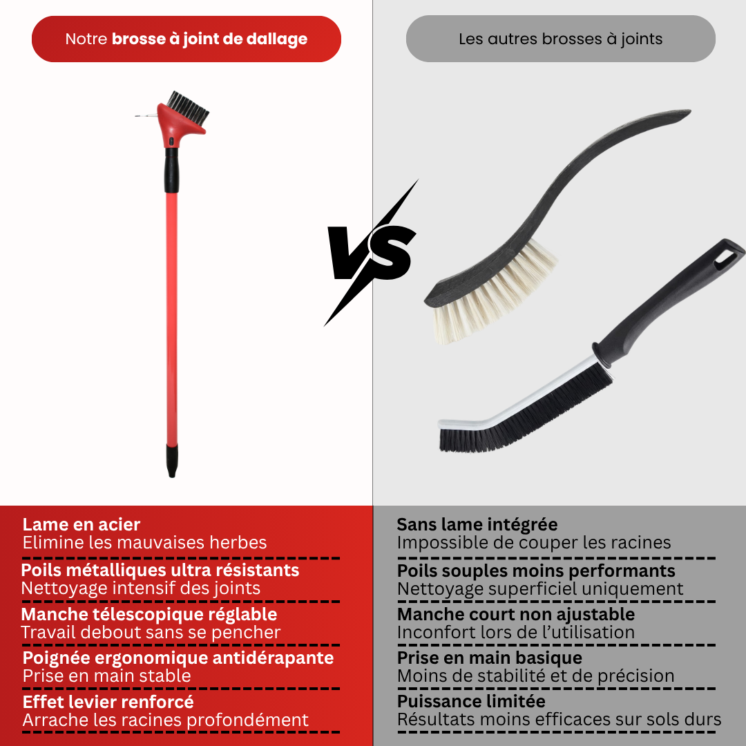 Brosse à joints de dallage extérieur
