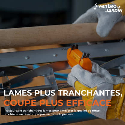 Kit d'Affûtage pour Tondeuse Hélicoïdale | Aiguiseur Lames Manuel